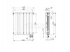 ARMATURA KRAKÓW KFA Grzejnik aluminiowy ADR500/D/6 z dolnym prawym zasilaniem prostym 763-062-44